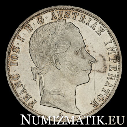 František Jozef I. - 1 Florin 1859 A variant bez bodky za REX