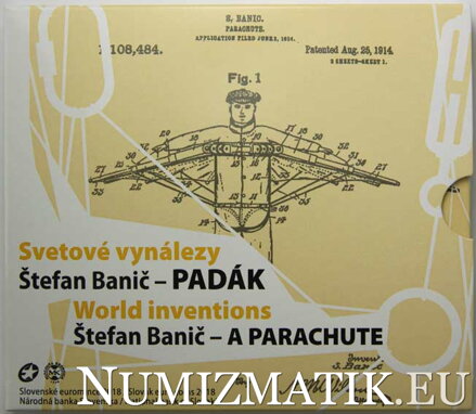  Sada mincí Slovenskej republiky 2018 - Štefan Banič - Padák, svetové vynálezy