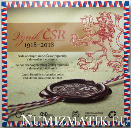Sada mincí Slovenskej republiky 2018 - Vznik ČSR - 100. výročie