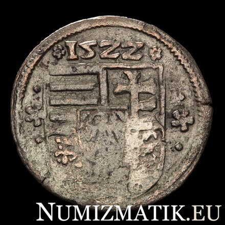 Ľudovít II. - denár 1522 L-K