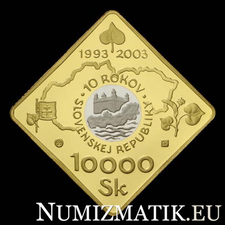 10000 Sk/2003 - Vznik Slovenskej republiky - 10. výročie