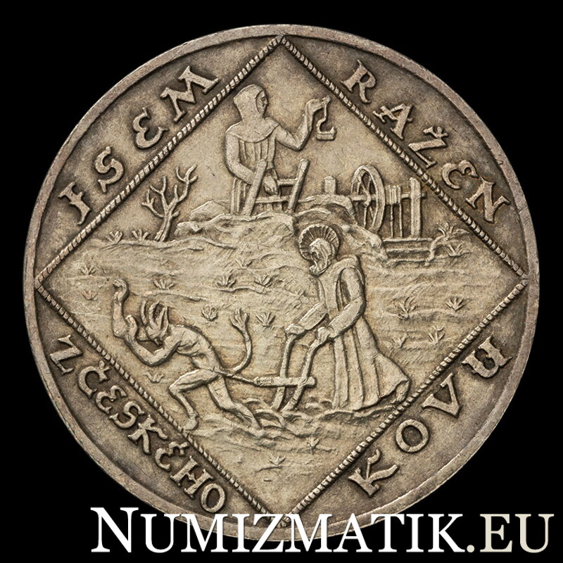 Jsem ražen z Českého kovu - strieborná medaila 1928 - O. Španiel
