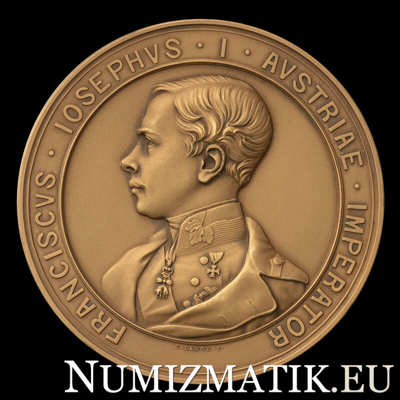 František Jozef I. - Na víťazstvo rakúskej armády v bitke pri Novare 1849 - AE medaila HMA