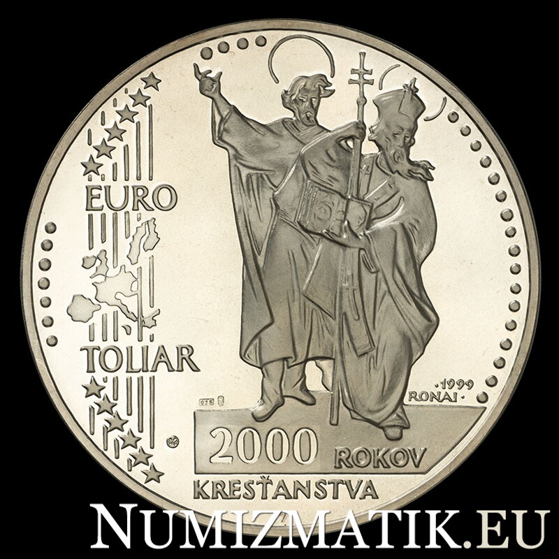 EURO TOLIAR - vydaný pri príležitosti bimilénia - strieborná medaila - M. Ronai