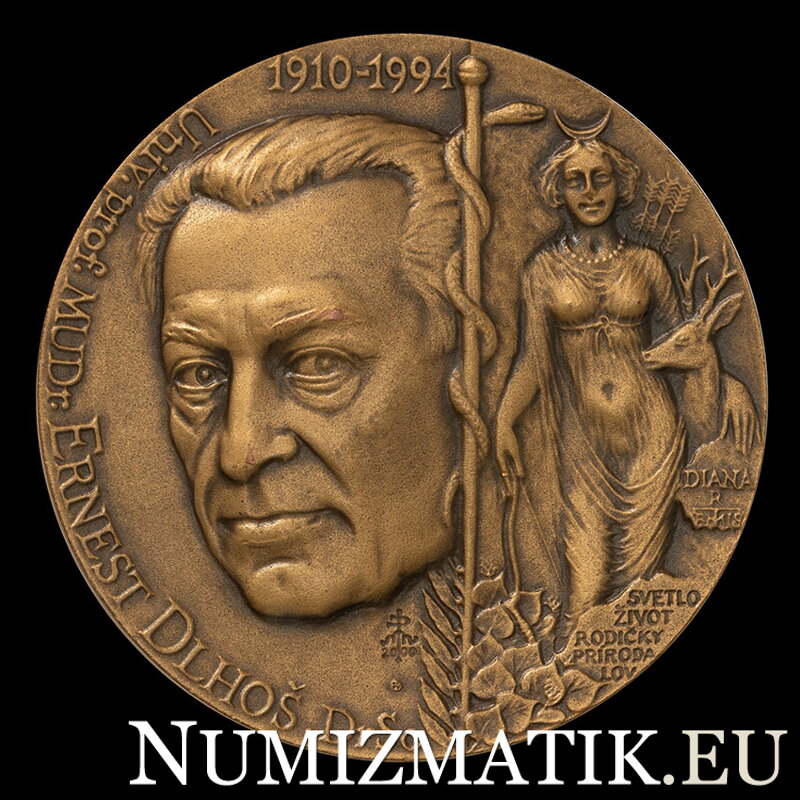 Univerzitný profesor MUDr. Ernest Dlhoš, DrSc. - AE medaila - M. Polonský