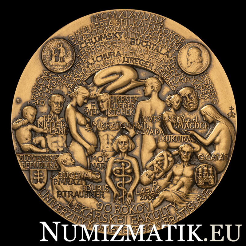 90 rokov Lekárskej fakulty Univerzity Komenského v Bratislave, 2009 - AE medaila - M. Polonský