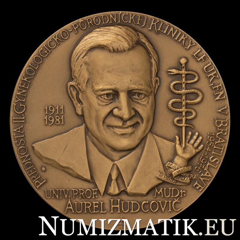 Univ. Prof. MUDr. Aurel Hudcovič, prednosta II. gynekologicko-pôrodníckej kliniky LF UK, FN v Bratislave, 2009- AE medaila - M. Polonský