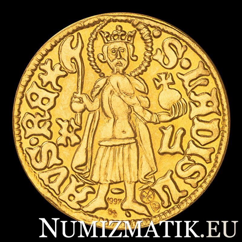 Žigmund - erb s levmi - replika zlatého dukátu - M. Kožuch