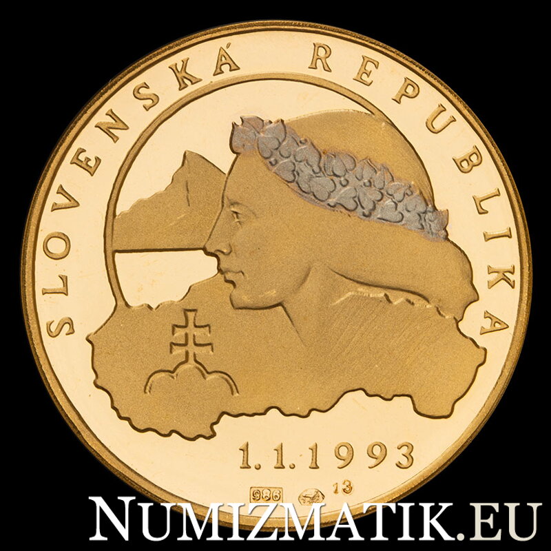 Vznik Slovenskej republiky, 5. výročie - zlatá medaila - M. Kožuch