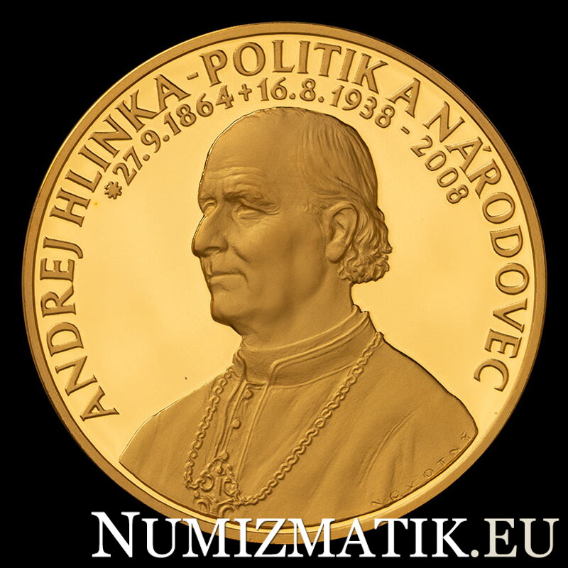 Andrej Hlinka - 70. výročie úmrtia, zlatá medaila - Š. Novotný