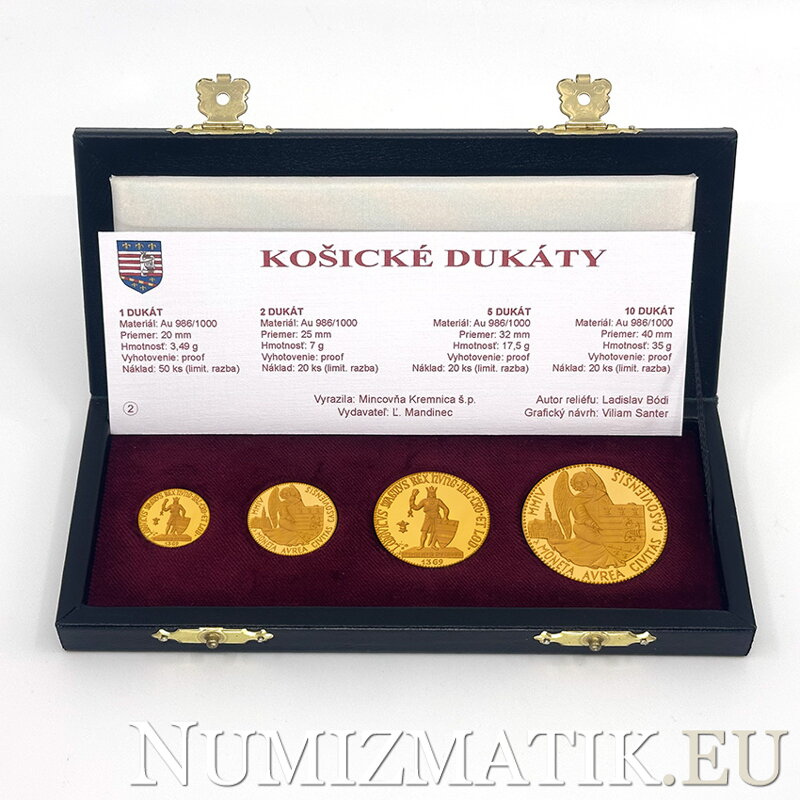 Košické dukáty - sada zlatých dukátov