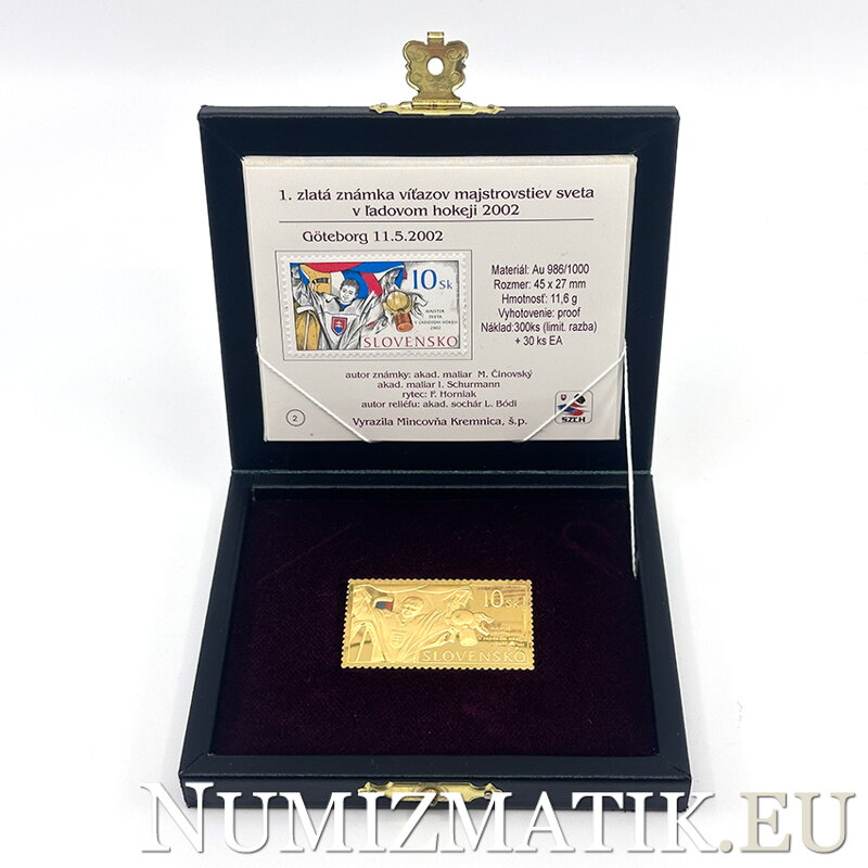 1st gold medal of the winners of the World Ice Hockey Championships Gothenburg 2002