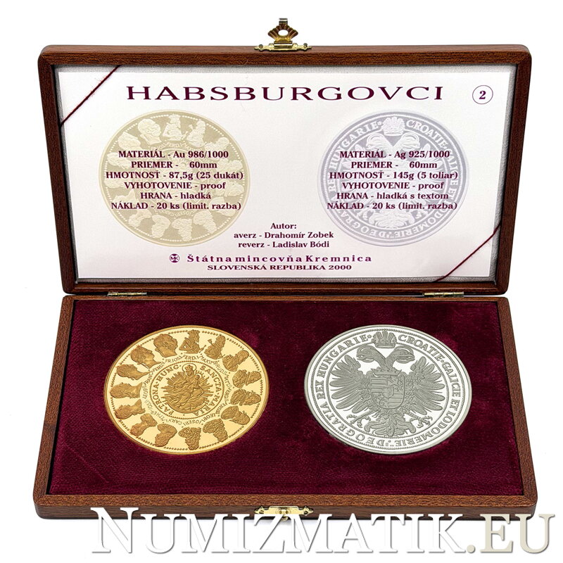 Galéria Habsburgovcov - sada dvoch medailí - D. Zobek, L. Bódi