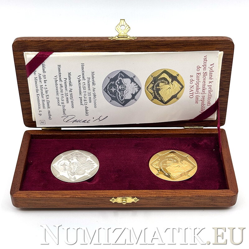 Vstup Slovenskej republiky do Európskej únie a do NATO - zlatá a strieborná medaila - M. Ronai