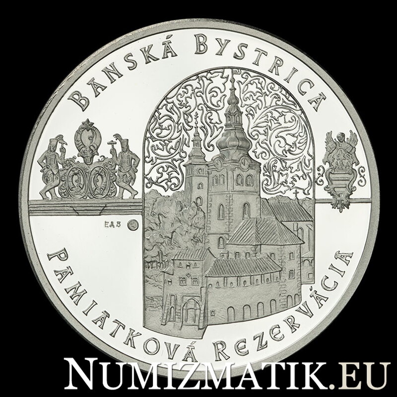 Banská Bystrica - Pamiatková rezervácia - nerealizované motívy zo súťaže na striebornú zberateľskú mincu 20 €