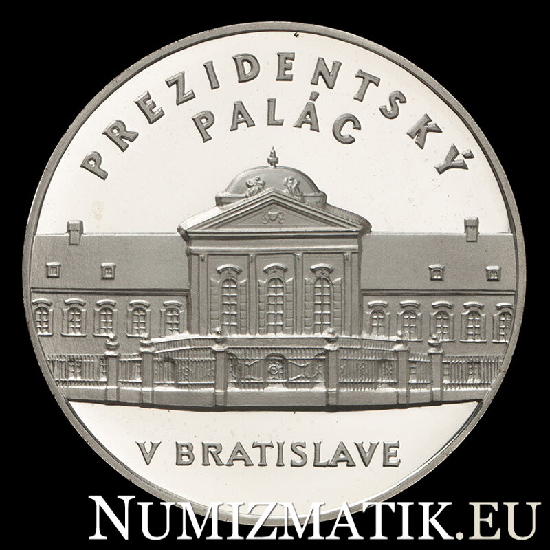 Prezidentský palác v Bratislave - tombaková medaila - J. Černaj
