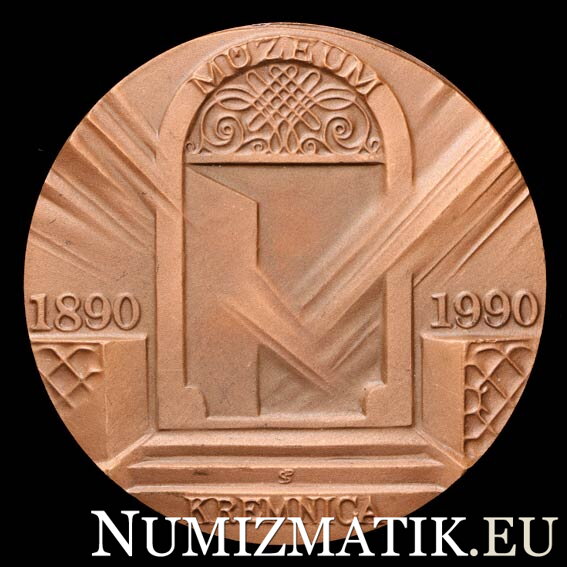 100 rokov kremnického múzea - tombaková medaila -  V. Puganov