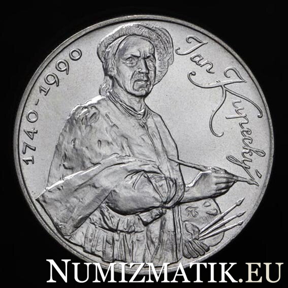 100 Kčs/1990 - Jan Kupecký - 250th death anniversary