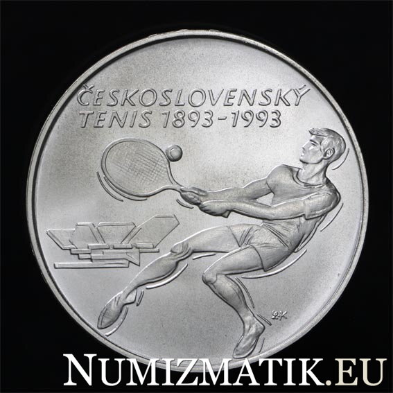 500 Kčs/1993 - Československý tenis - 100. výročia založenia prvého klubu