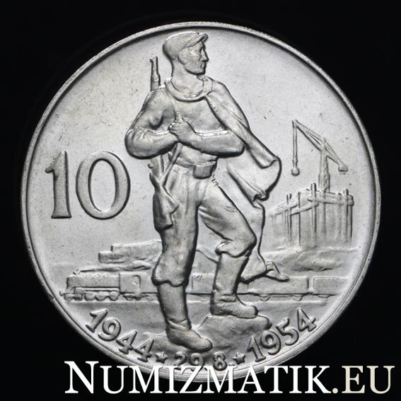 10 Kčs/1954 - SNP - 10. výročie