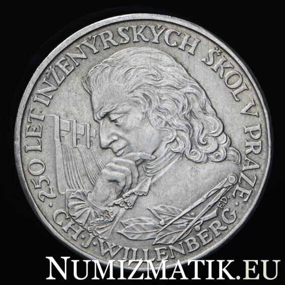 10 Kčs/1957 - Inžinierske školy v Prahe - 250. výročie založenia