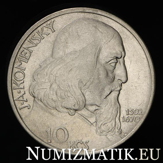 10 Kčs/1957 - J. A. Komenský - variant