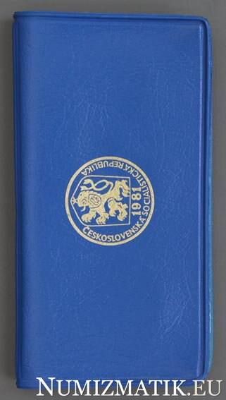 Sada obehových mincí ČSSR 1981 - "Modrý obal"