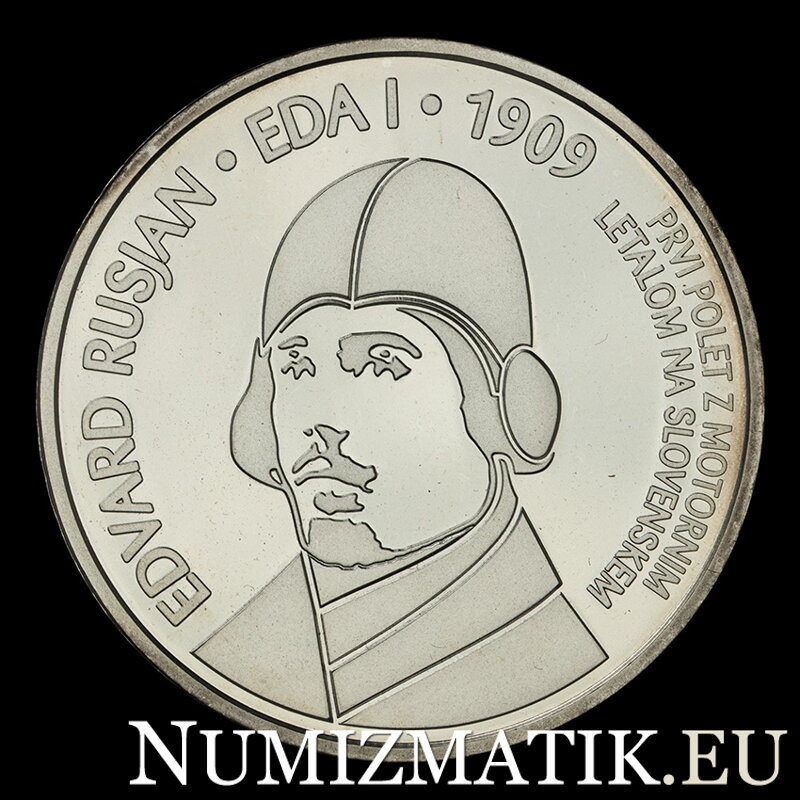 Slovenia - 30 EURO/2009 - Edward Rusjan, the first flight over Slovenia by motor plane