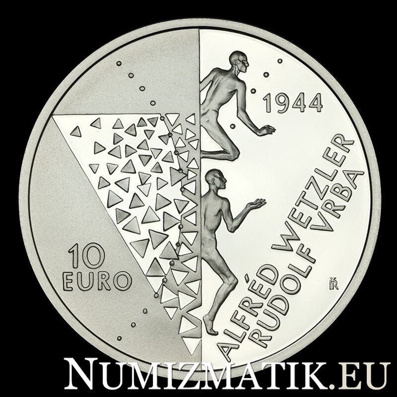 10 EURO/2024 - Podania Správy o nacistických vyhladzovacích táboroch Auschwitz a Birkenau Alfrédom Wetzlerom a Rudolfom Vrbom - 80. výročie - BK