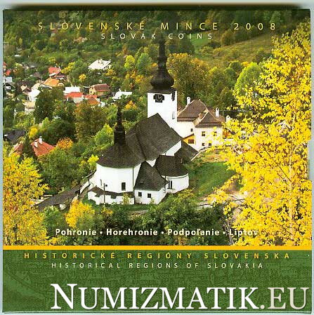 Sada mincí Slovenskej republiky 2008 - Historické regióny Slovenska