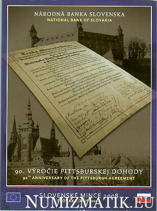 Sada mincí Slovenskej republiky 2008 - 90. Výročie Pittsburskej dohody