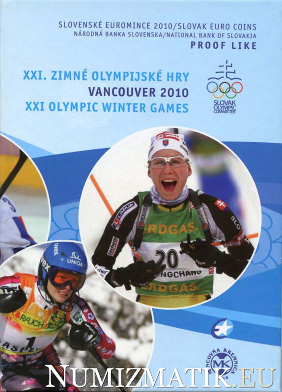 Sada mincí Slovenskej republiky 2010 - XXI. ZOH Vancouver 2010 Proof Like