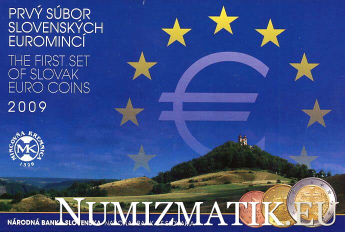 Sada mincí Slovenskej republiky 2009 - Prvý súbor slovenských euromincí Proof Like