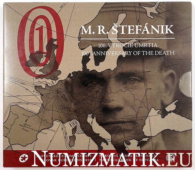 Coin set of the Slovak Republic 2019 - M.R. Štefánik 100th anniversary of his death