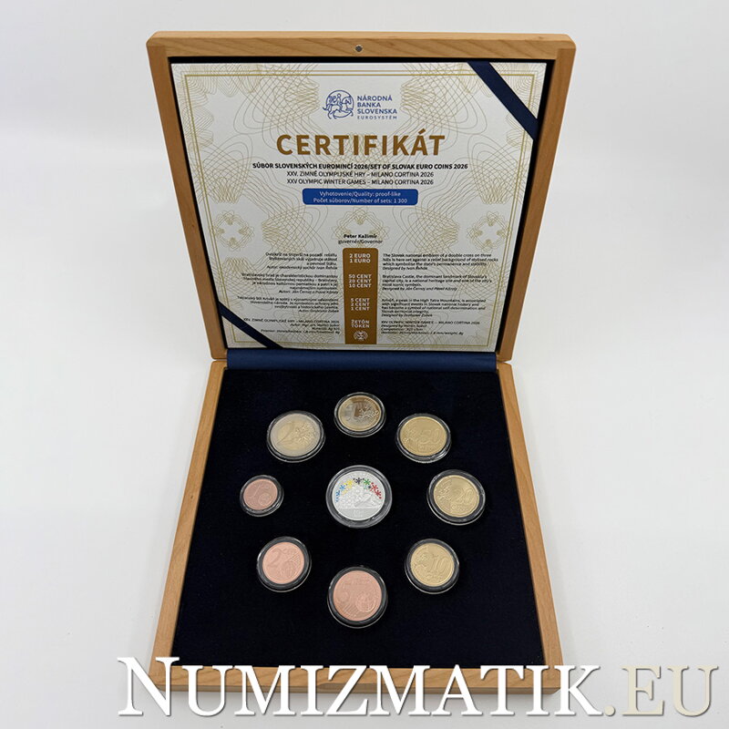 Coin set SR 2026 - XXV. Winter Olympic Games Milano Cortina proof-like in wooden case
