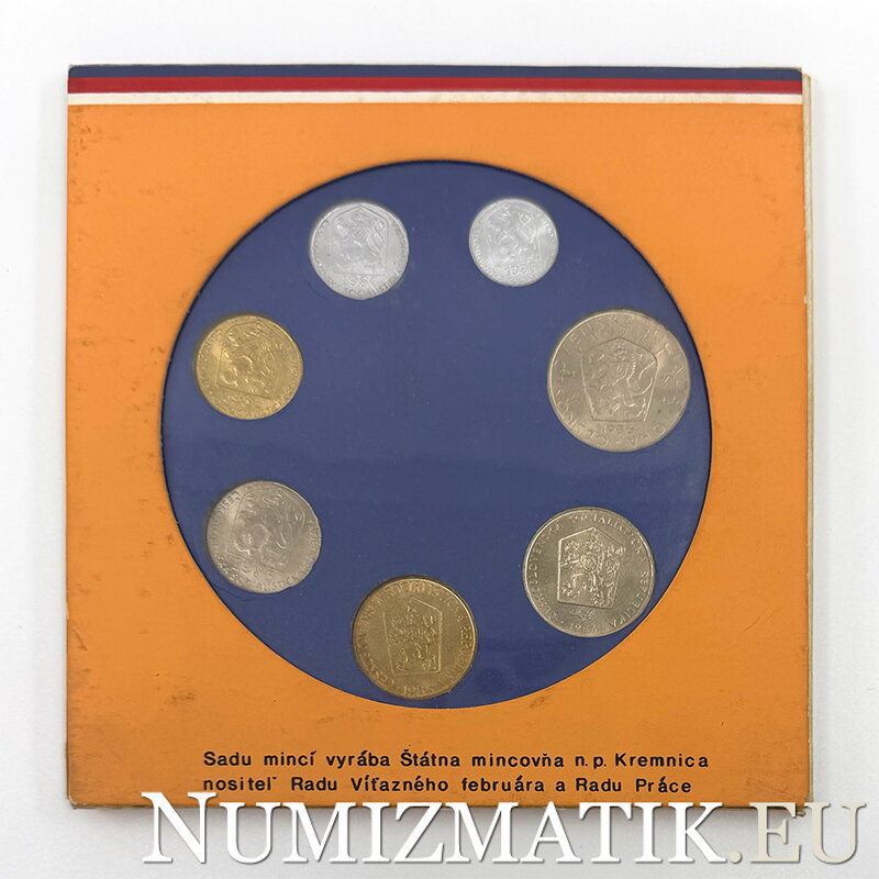 Sada obehových mincí ČSSR 1986