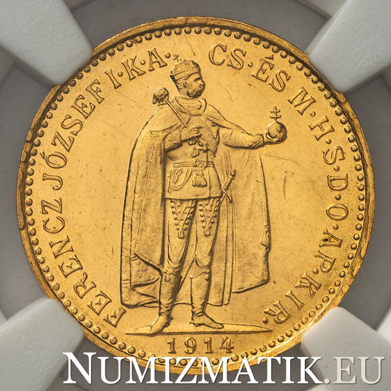 Francis Joseph I. - 10 Corona 1914 KB, NGC MS 61