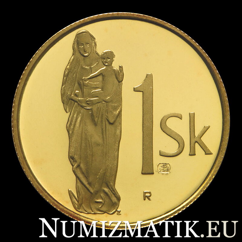 1 Sk/1998 - golden crown with "R"