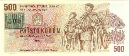 500 Kčs/1973 - český kolok