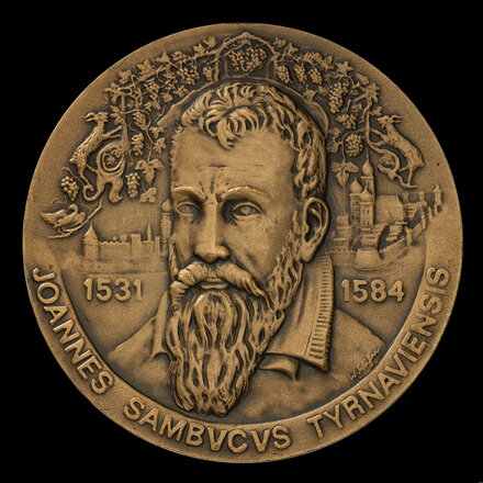 Joannes Sambucus Tyrnaviensis - tombaková medaila - William Schiffer