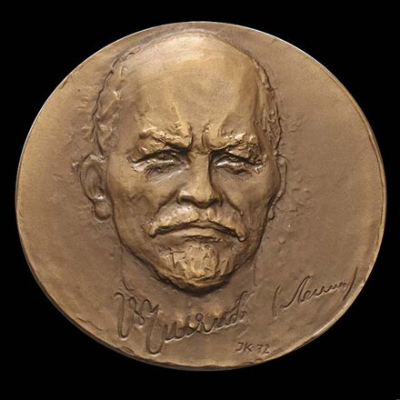 V. I. Lenin - tombaková jednostranná medaila - J. Kulich