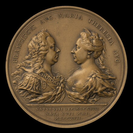 Cisárska rodina, František I. Lotrinský a Mária Terézia - AE medaila 1759/1958 HMA