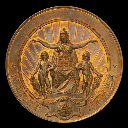 Národné divadlo v Prahe 1883 - AE medaila v etui