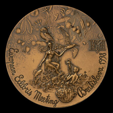 European Exlibris Meeting Bratislava 1998 - one-sided AE medal - M. Polonský