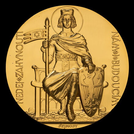 Completion of the construction of the temple of St. Vít 1929/2017 - gold medal (Au 986/1000) - J. Šejnost