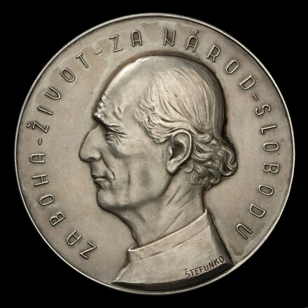 A. Hlinka - Otvorenie zákonodarného snemu Slovenskej krajiny - strieborná medaila - F. Štefunko