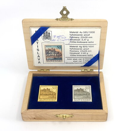 Bratislava - zlatá a strieborná známka