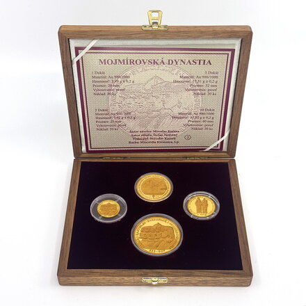 Mojmírovská dynastia - sada zlatých dukátov v etui