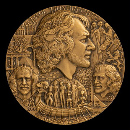 P. Huybrechts, k 50. narodeninám - AE jednostranná medaila - M. Polonský