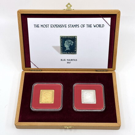 Modrý Mauritius - zlatá a strieborná známka, číslo 30
